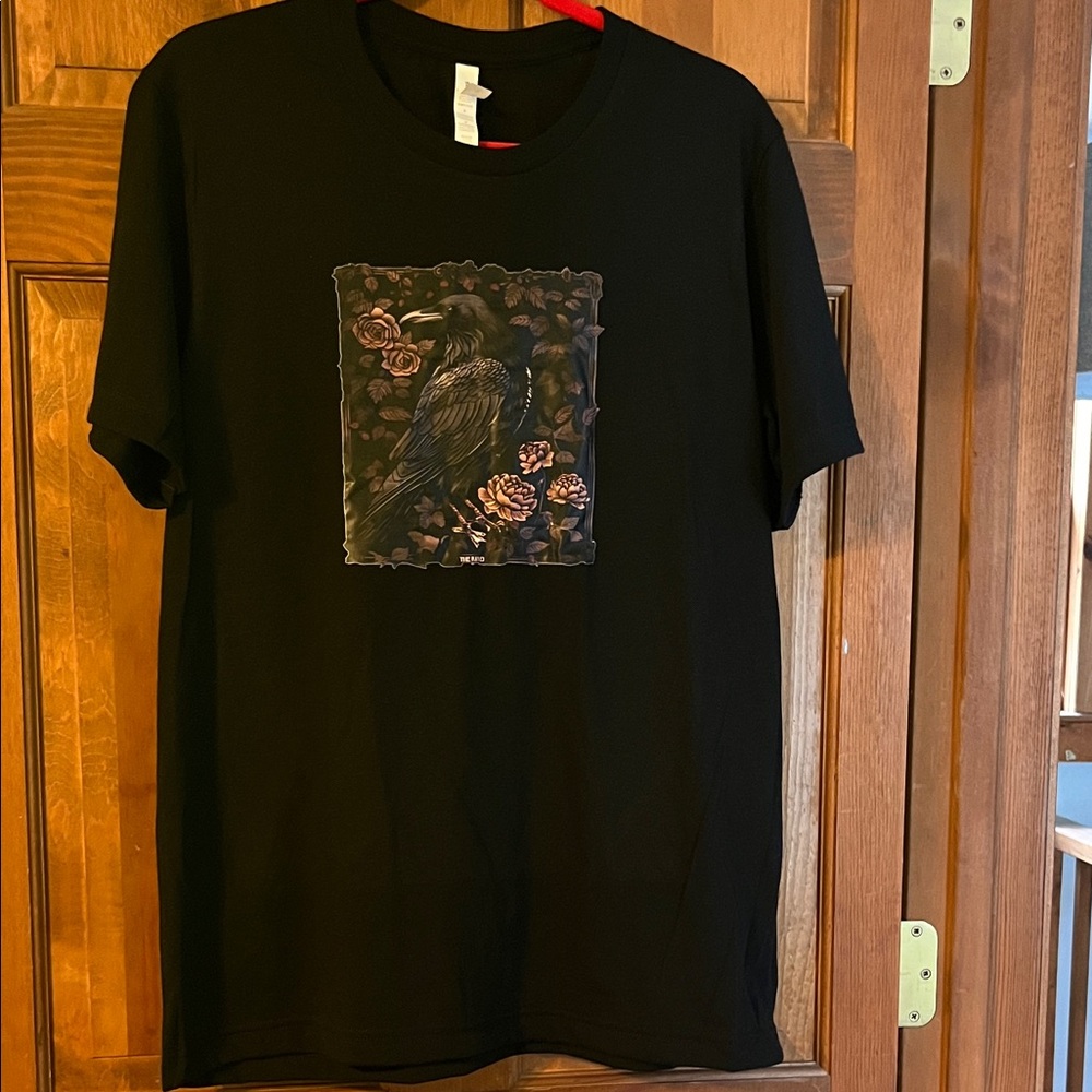 Bella Canvas Black Tee with Artistic Floral Design